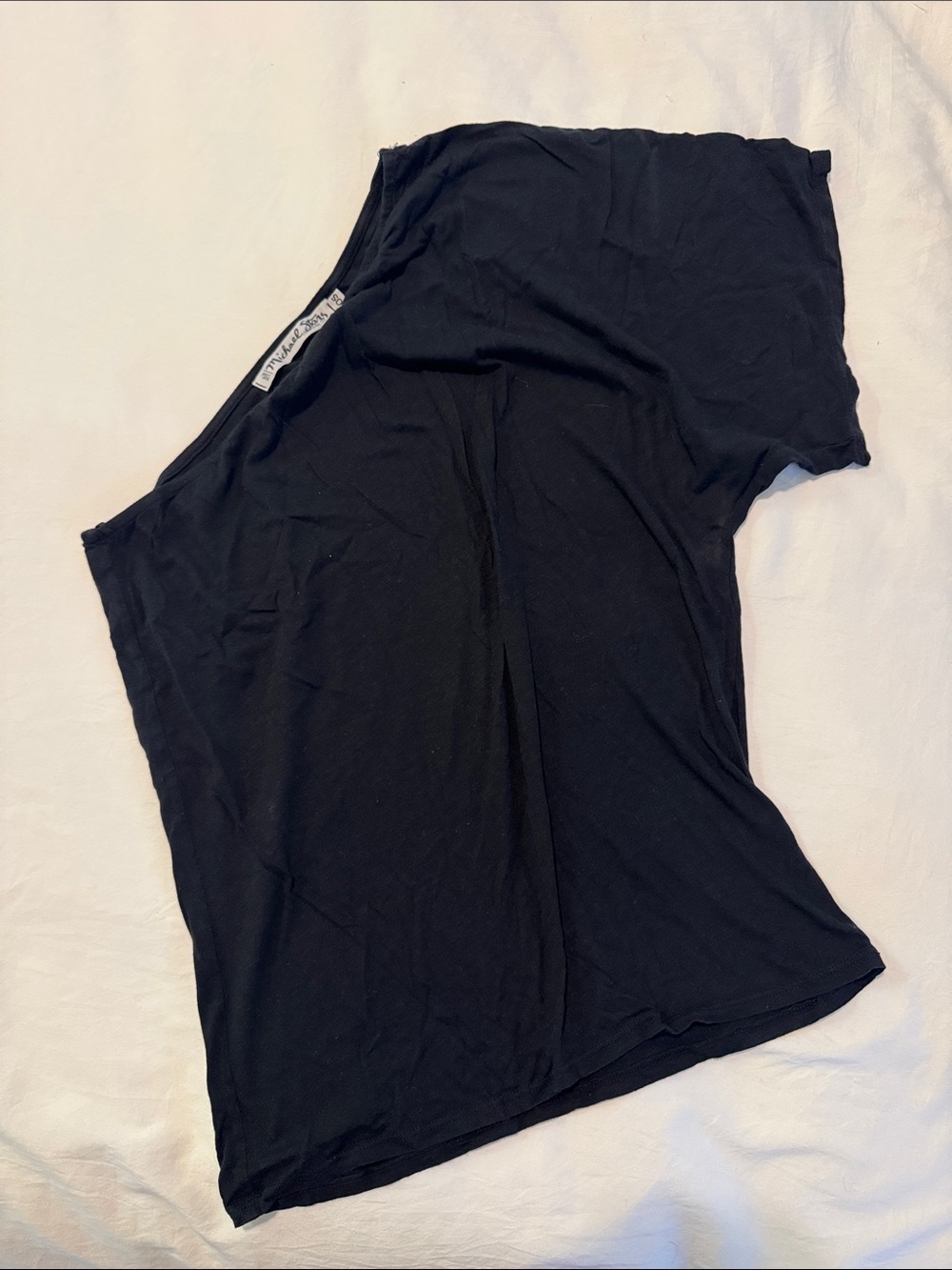 Michael Stars Black One-Shoulder Tank Top